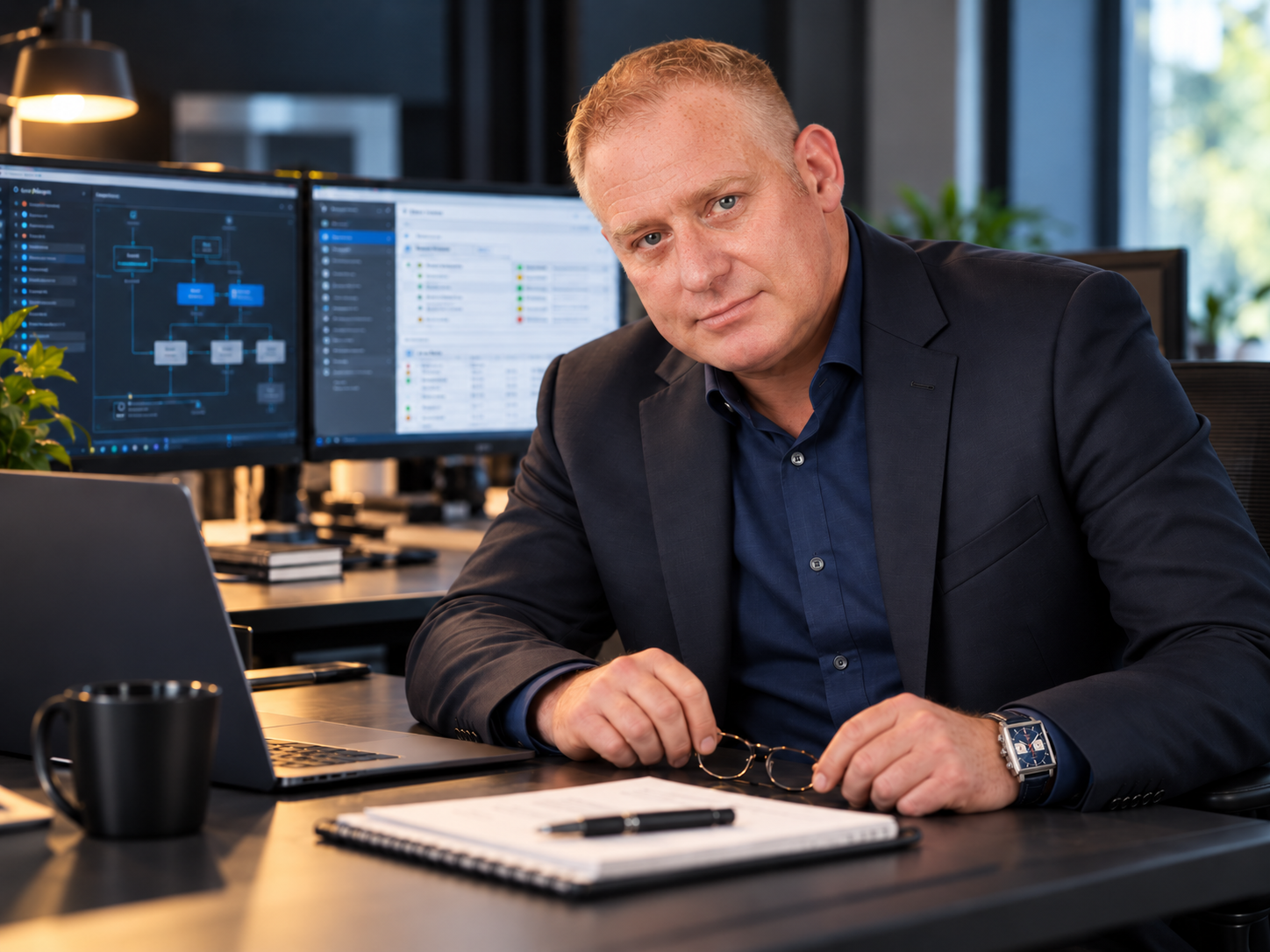 Stephan Korthaus at his desk